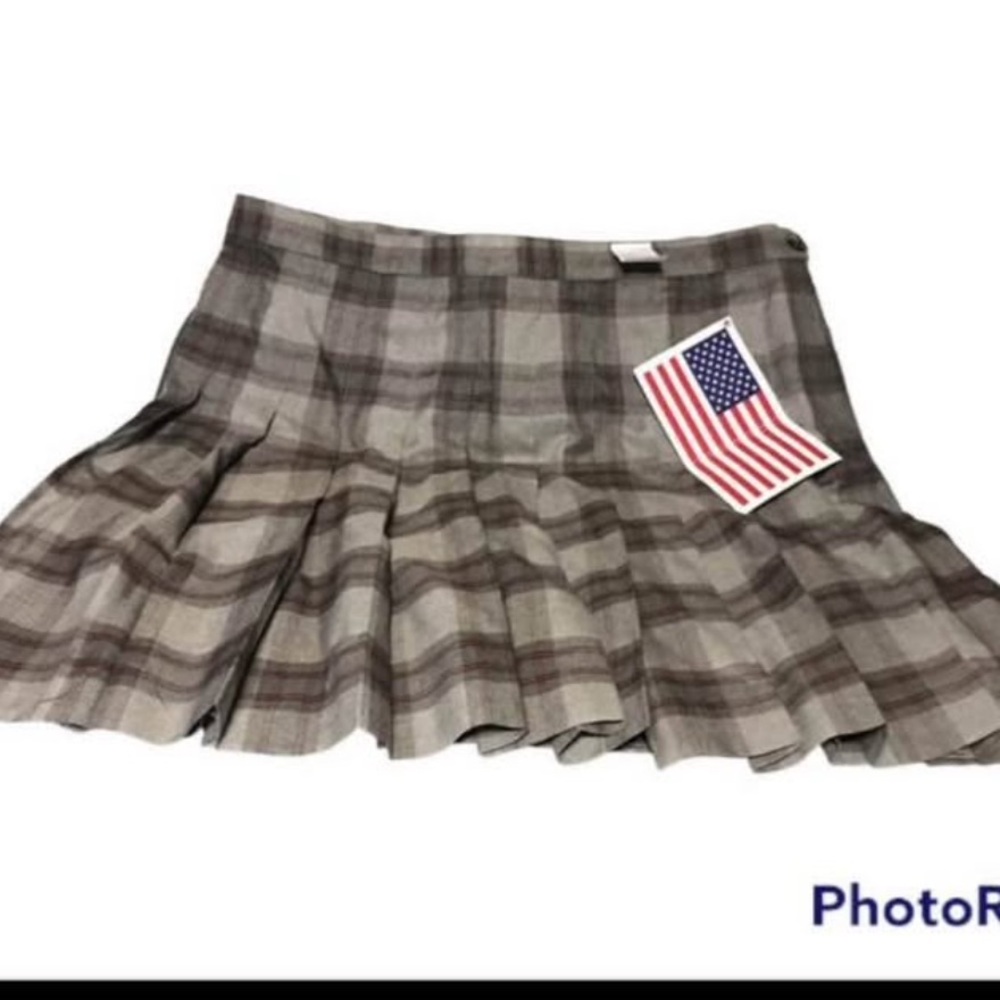 Chic Plaid Mini Skirt - Black and Brown